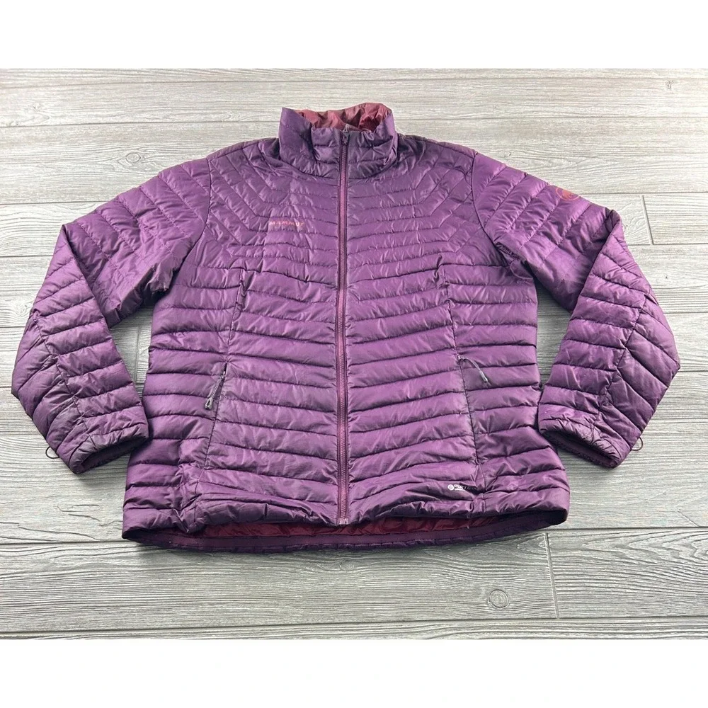 Mammut Albula Quilted Jacket Womens Large Purple Pertex Quantum Full Zip P189